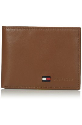 Tommy Hilfiger Men's Leather Passcase Wallet - Tan